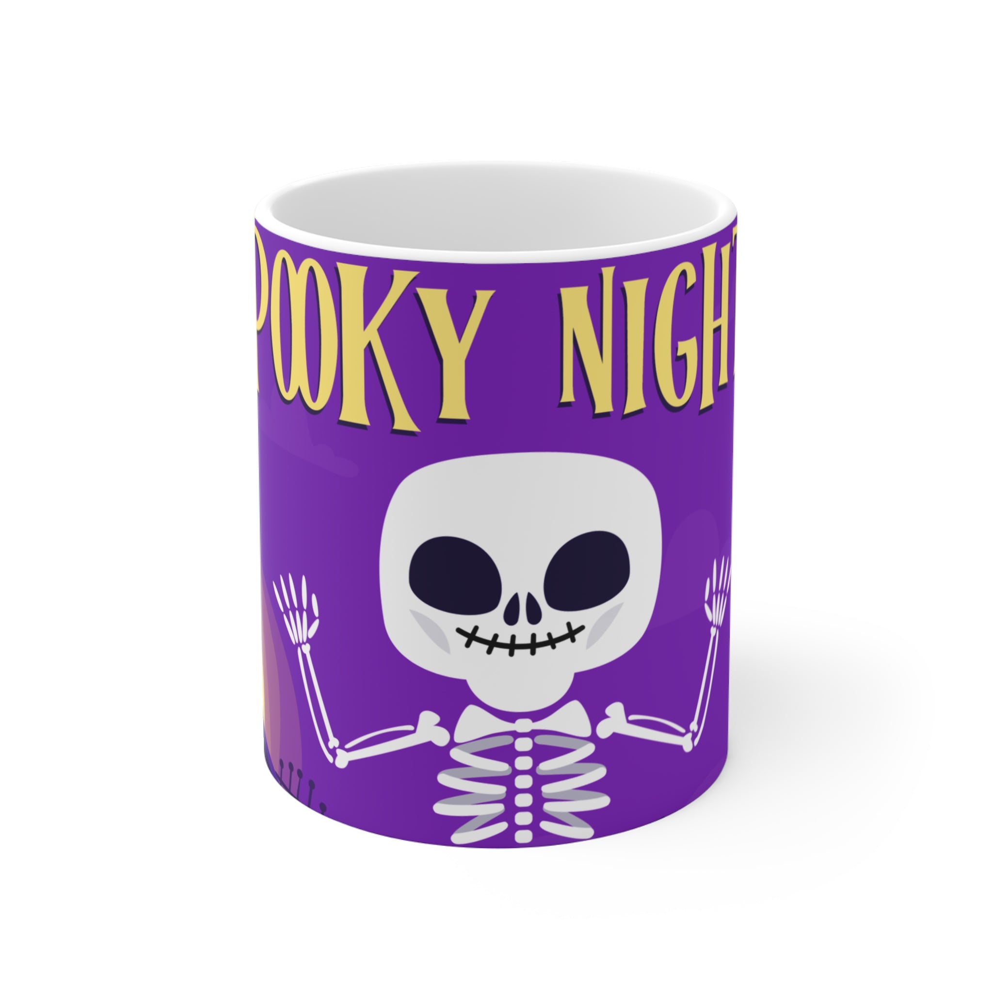 Spooky Night with Halloween Skeleton | Mug